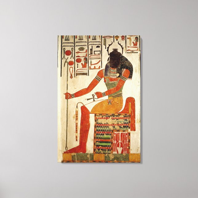 Der Gott, Khepri, aus dem Grab von Nefertari Leinwanddruck (Vorderseite)