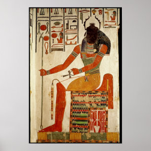 Der Gott, Khepri, vom Grab von Nefertari Poster