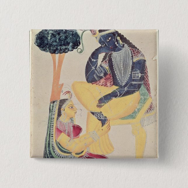Der Gott Krishna mit seiner TodLiebe, Radha Button (Vorderseite)