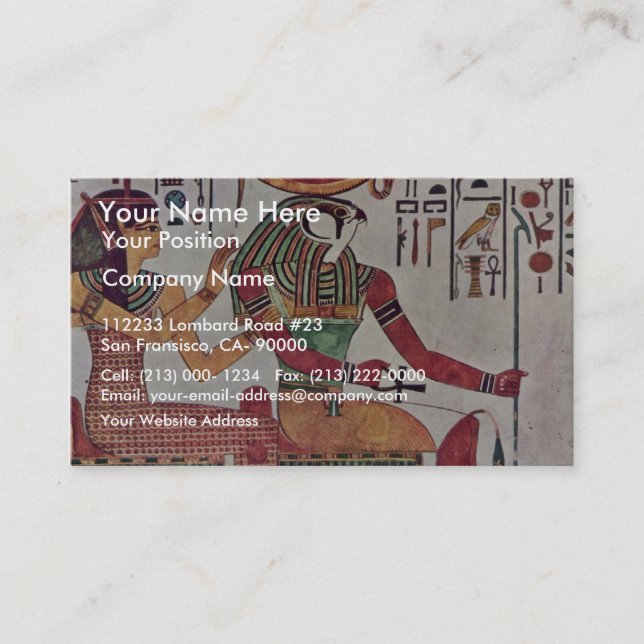 Der Gott Re-Harakleti Amentit und die Göttin von Visitenkarte (Vorderseite)