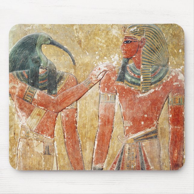 Der Gott Thoth mit Seti I im Grab von Seti Mousepad (Vorne)