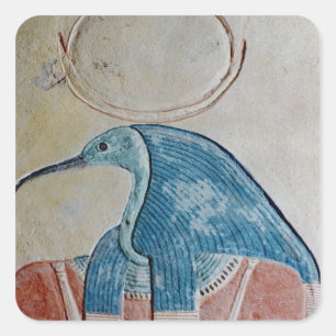 Der Gott Thoth Quadratischer Aufkleber