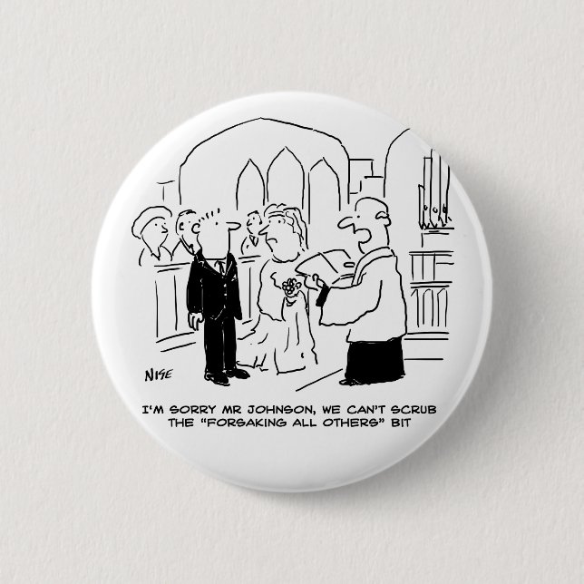 Der Gottesdienst für Hochzeit kann die Vows nicht  Button (Vorderseite)