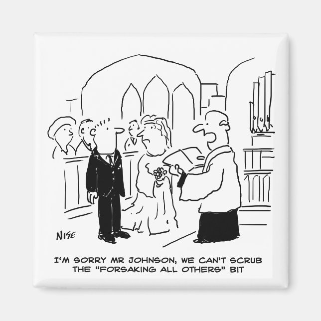 Der Gottesdienst für Hochzeit kann die Vows nicht  Magnet (Vorne)