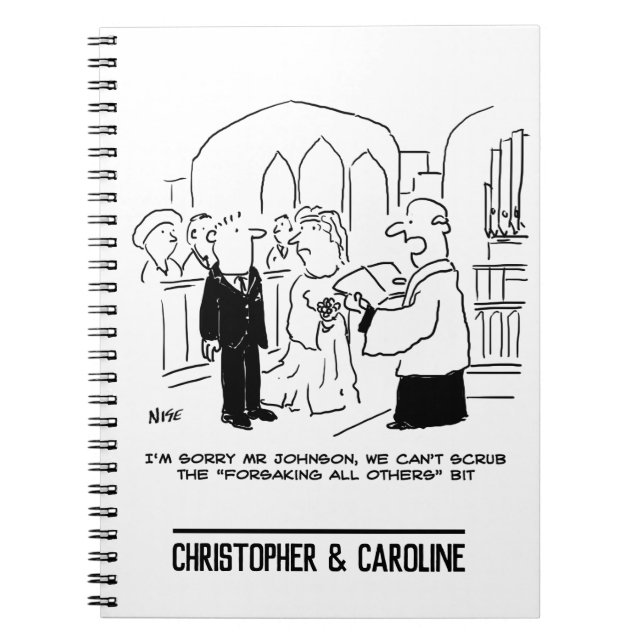 Der Gottesdienst für Hochzeit kann die Vows nicht  Notizblock (Vorderseite)