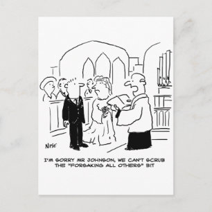 Der Gottesdienst für Hochzeit kann die Vows nicht  Postkarte