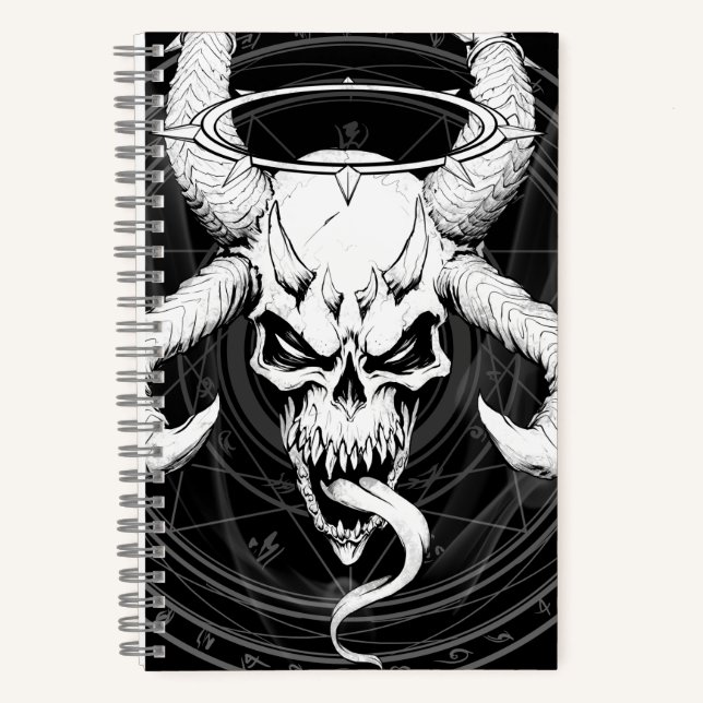 Der göttliche Arkanskull des Death Black-Notebooks Notizbuch (Vorderseite)