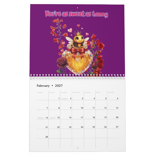 Der göttliche Baum des Lebens himmlische Flügel un Kalender (Feb 2027)