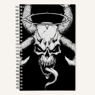 Der göttliche Schädel des Death Black-Notebooks Notizbuch