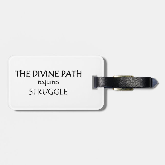 Der göttliche Weg erfordert Kampf Gepäckanhänger (Rückseite horizontal)