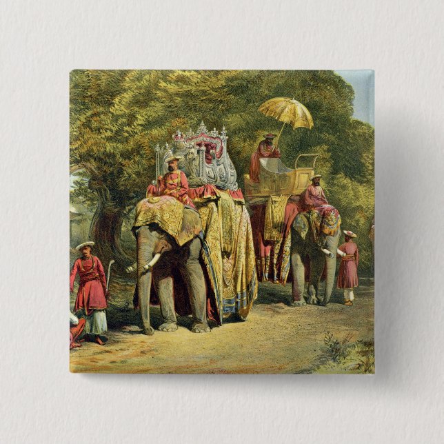 Der Gouverneur-Allgemeine StaatHowdah, 1863 Button (Vorderseite)