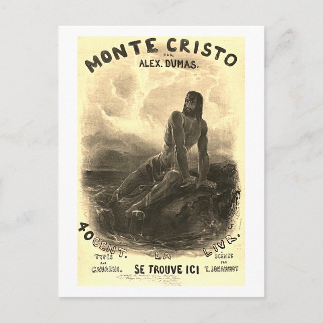 Der Graf von Monte Cristo - Vintag Postkarte (Vorderseite)
