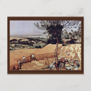 Der Grain Harvest Monat (August) von Bruegel D. Postkarte