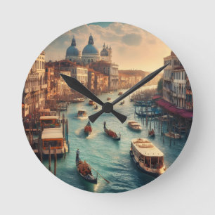 Der Grand Canal in Venedig Italien Reise Runde Wanduhr