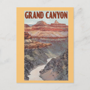 Der Grand Canyon im Stil einer Vintage-Reise Postkarte