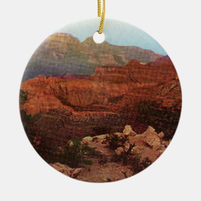Der Grand Canyon mit Vintagen Ornamenten Keramikornament (Vorne)