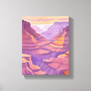 Der Grand Canyon   Nationalpark Aquarell Leinwanddruck