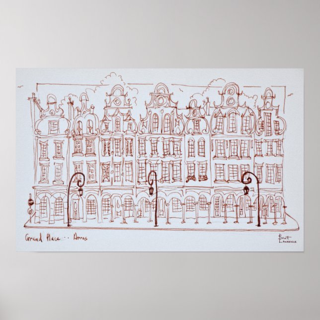 Der Grand Place | Arras, Frankreich Poster (Vorne)