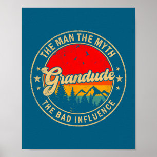 Der Grandude-Mythos Schlechter Einfluss Vintage Poster