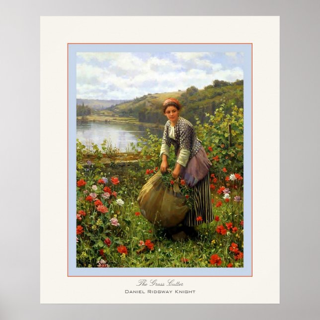 Der Grass Cutter ~ Daniel Ridgway Knight Poster (Vorne)