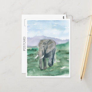Der graue Elefant im Dschungel Postkarte