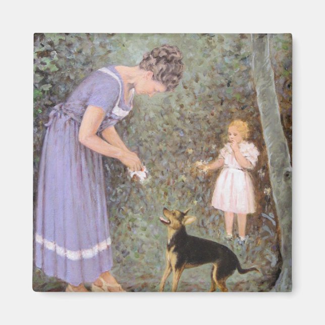 Der Graue kleine Hund von Guido Marzulli, Realismu Magnet (Vorne)