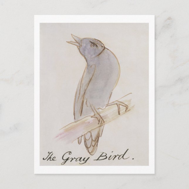 Der graue Vogel, von 'Sechzehn Zeichnungen von Com Postkarte (Vorderseite)