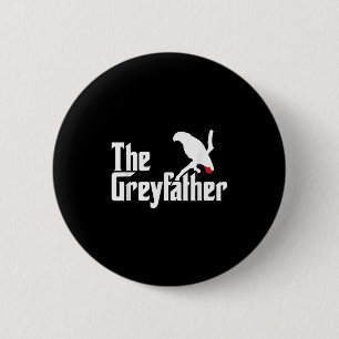 Der Graupater Funny African Gray Parrot Lovers Bi Button