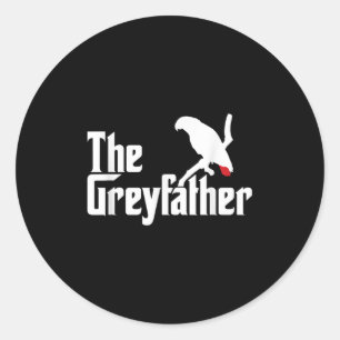 Der Graupater Funny African Gray Parrot Lovers Bi Runder Aufkleber