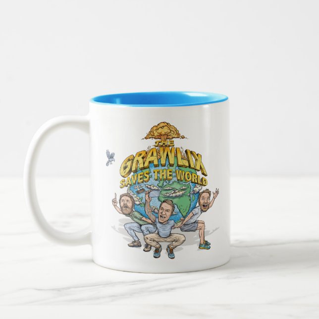 Der Grawlix Rette die Welt - 11oz Zwei-Tone-Tasse Zweifarbige Tasse (Links)