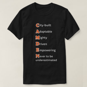 DER GRIFF DES TIGERS Schwarz Orange CAMDEN Grafik T-Shirt