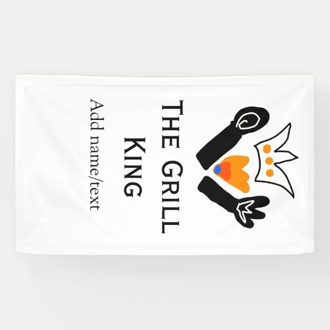 Der Grill-Meister hinzufügen Namen Text Kochen am  Banner (Horizontal)