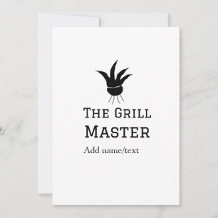 Der Grill-Meister hinzufügen Namen Text Kochen am Einladung