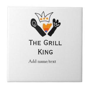 Der Grill-Meister hinzufügen Namen Text Kochen am  Fliese