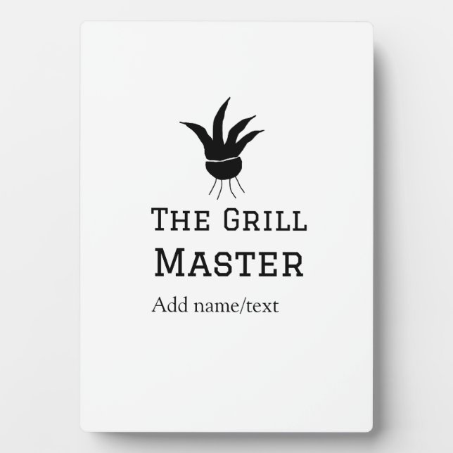 Der Grill-Meister hinzufügen Namen Text Kochen am  Fotoplatte (Vorderseite)