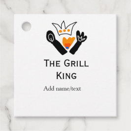 Der Grill-Meister hinzufügen Namen Text Kochen am  Geschenkanhänger