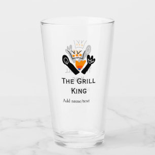 Der Grill-Meister hinzufügen Namen Text Kochen am Glas