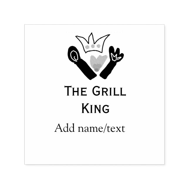 Der Grill-Meister hinzufügen Namen Text Kochen am  Permastempel (Design)
