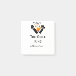Der Grill-Meister hinzufügen Namen Text Kochen am  Post-it Klebezettel