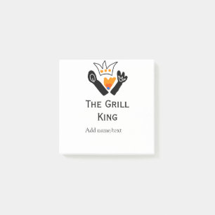Der Grill-Meister hinzufügen Namen Text Kochen am Post-it Klebezettel