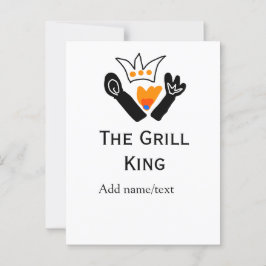 Der Grill-Meister hinzufügen Namen Text Kochen am  Postkarte