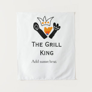 Der Grill-Meister hinzufügen Namen Text Kochen am Wandteppich
