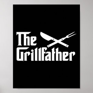 Der Grillfather Bbq Grill Und Räucherofen Für Männ Poster