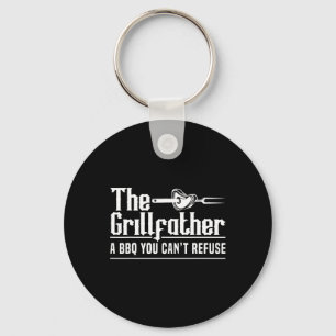 Der Grillfather Bbq Grillen Grillmeister Rbecue Schlüsselanhänger