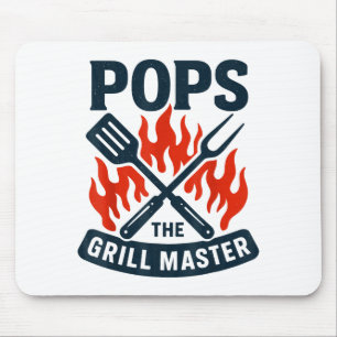 Der Grillmeister Bbq Vatertag Opa grillt Mousepad