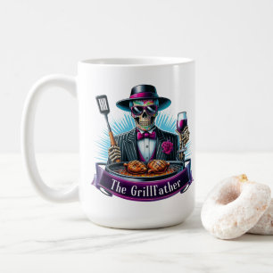 Der Grillvater Lustiger Skelett-Vatertag Kaffeetasse
