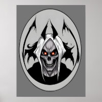 Der grimmige Sensenmann des Halloween-Posters