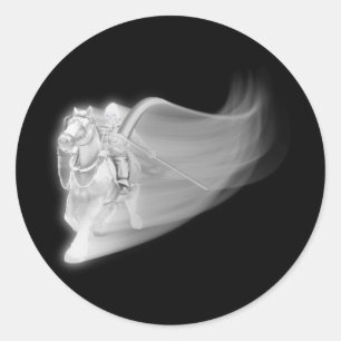 Der grimmige Sensenmann fährt wieder Runder Aufkleber