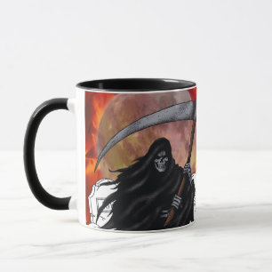 Der grimmige Sensenmann-Friedhof Tasse