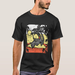 Der grimmige Sensenmann im Urlaub braucht sogar de T-Shirt